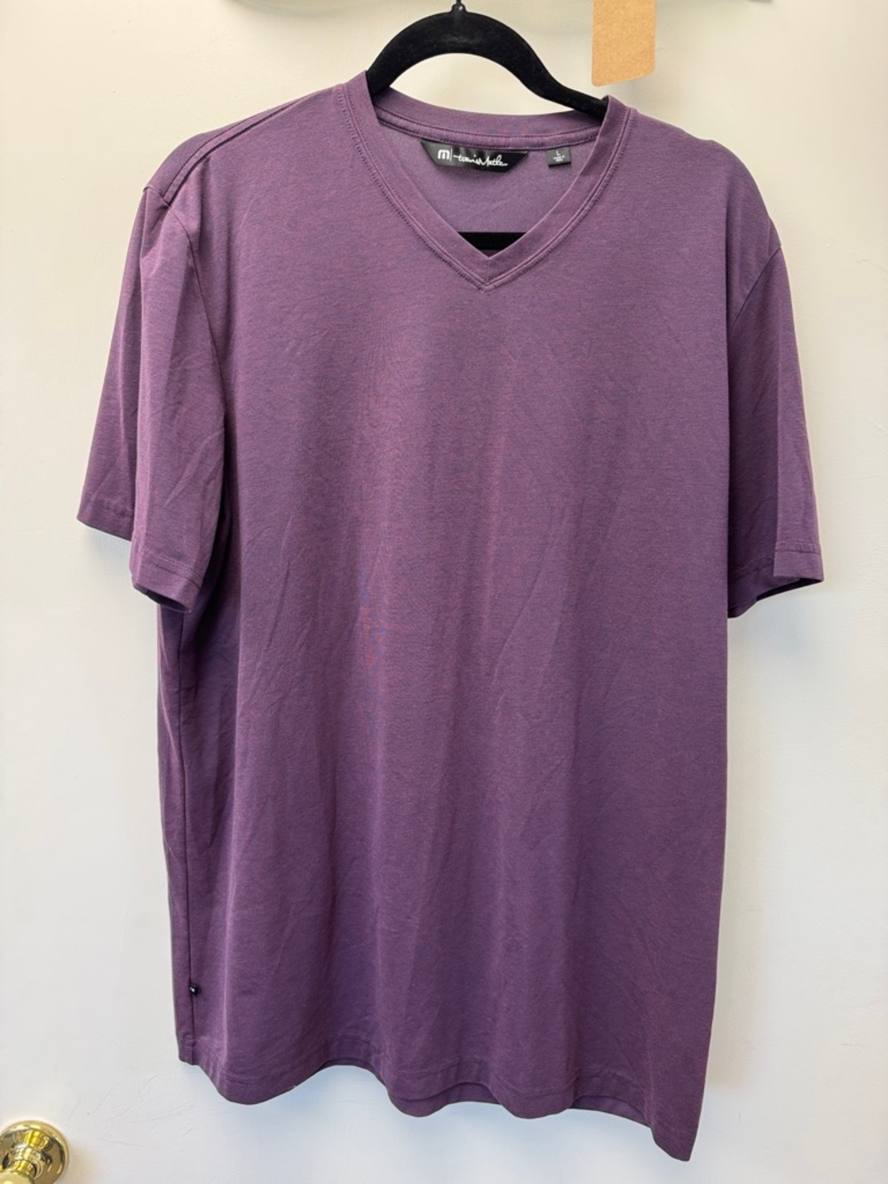 Travis‎ Mathew Men's V-Neck Short Sleeve Tee in Purple